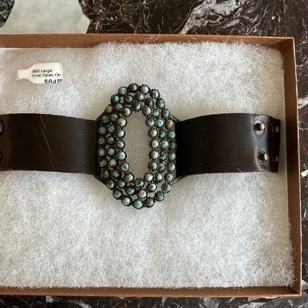 NWTLeather and bead bracelet.